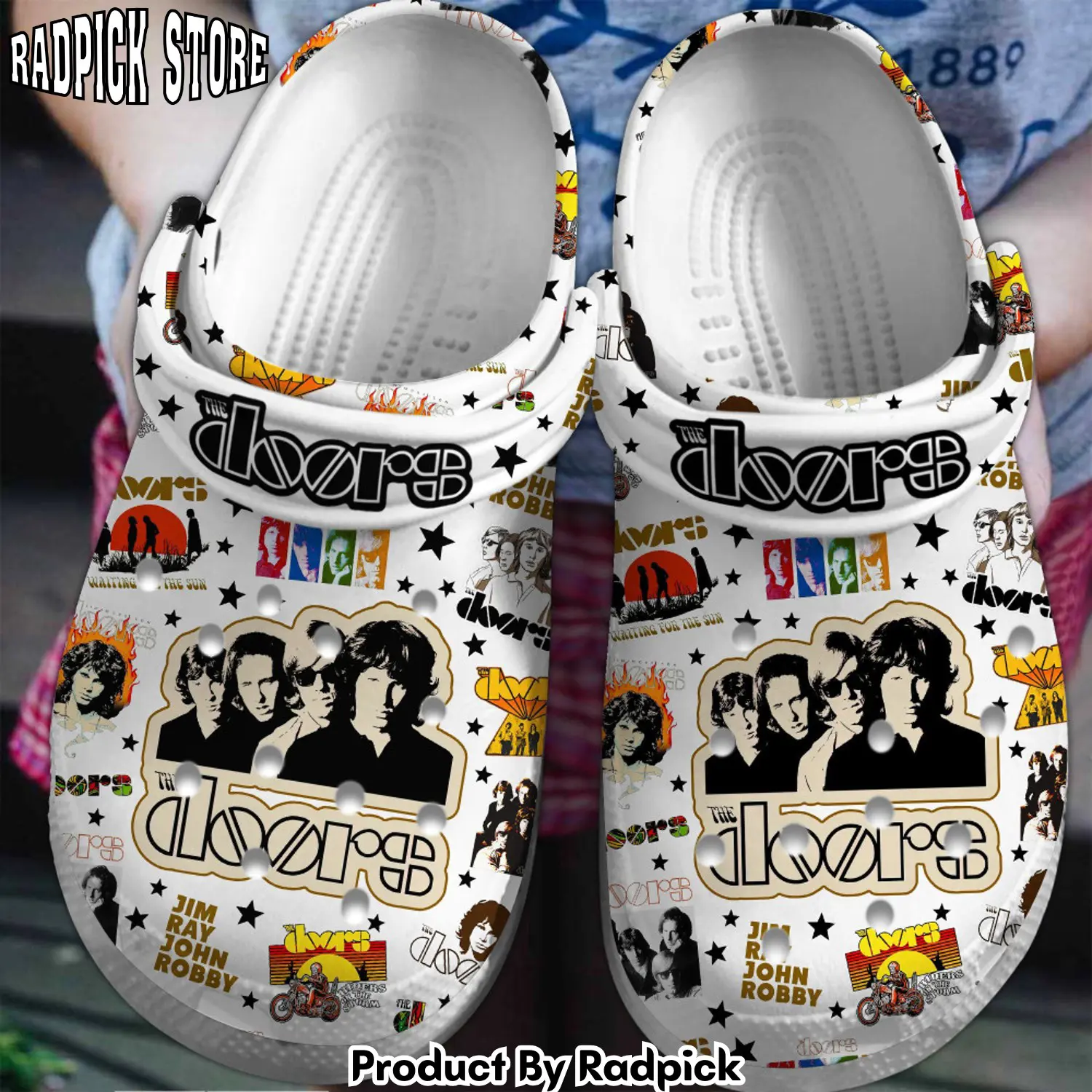 Radpick premium the doors music clogs shoes comfortable for men women rp6522069